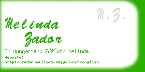 melinda zador business card